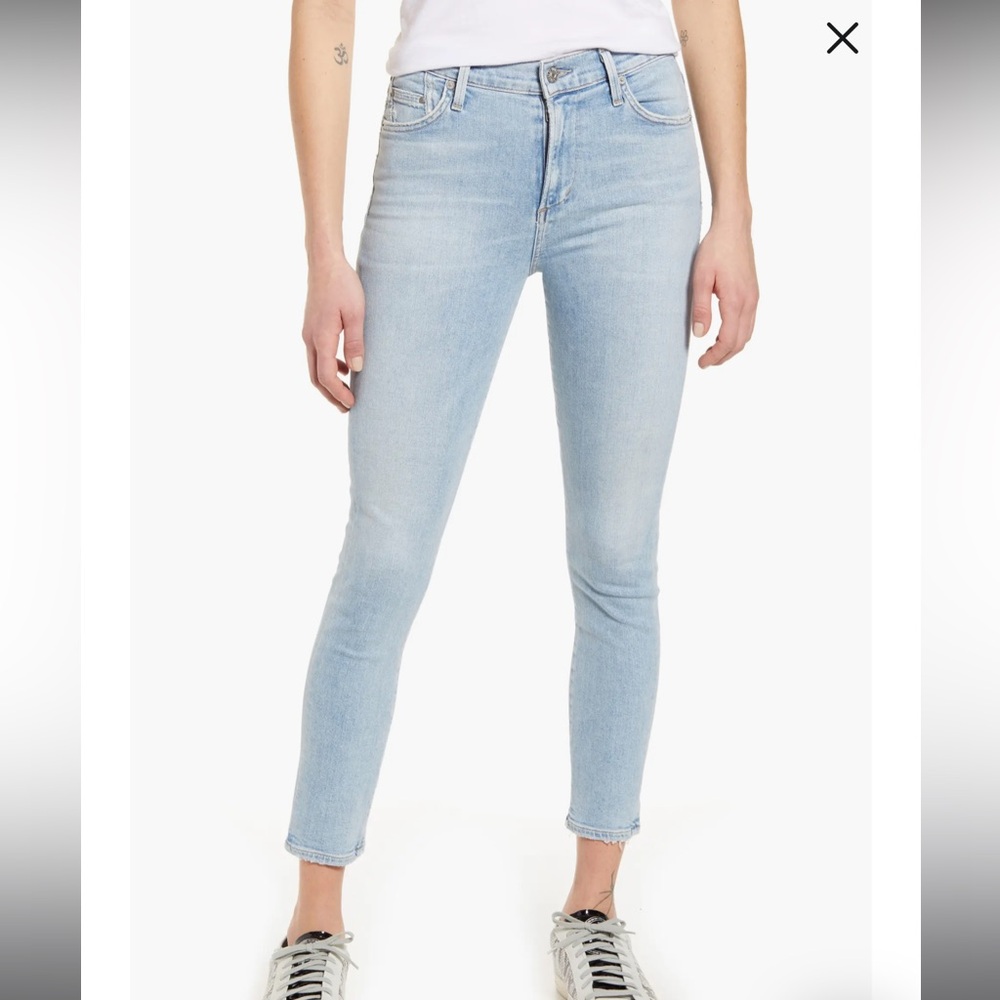 Citizens Of Humanity Soft Fade Rocket Crop High Rise Skinny Jeans
